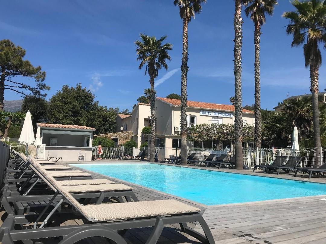 Hotel Restaurant Les Chasseurs Marine de Pietracorbara Dış mekan fotoğraf